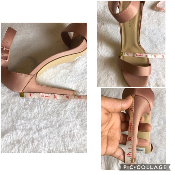 Rose gold heels shoes New look size US 7  KU 5 - Picture 8 of 8